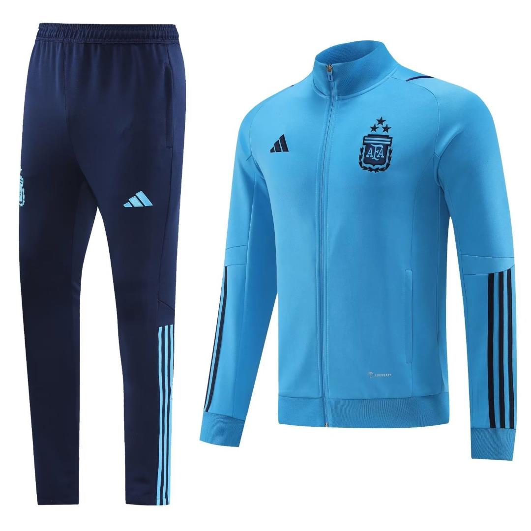 AAA Quality Argentina 22/23 Tracksuit - Sky Blue/Black